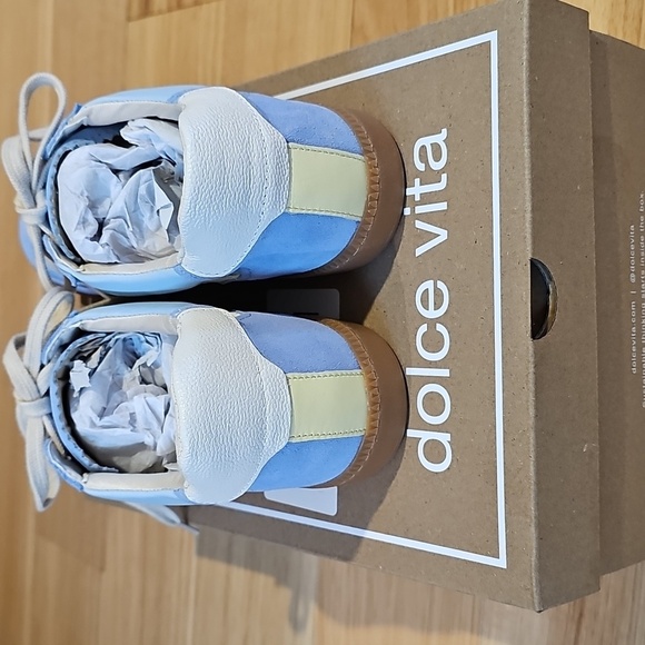 DOLCE VITA Notice Sneakers Blue Suede NEW IN BOX Size 8.5 - Picture 4 of 12